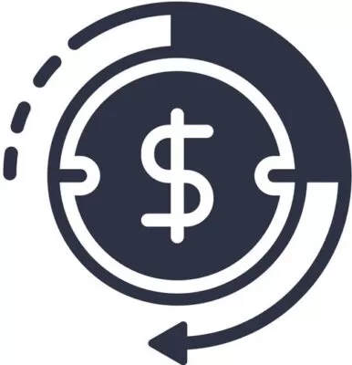 Money Back Icon On White Background Simple Vector 28223593